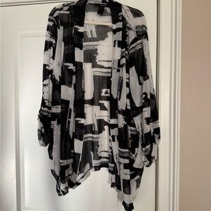 Ali Miles Monochrome Open Cardigan